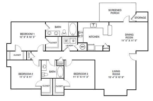 Floor plan C1 - Traditional