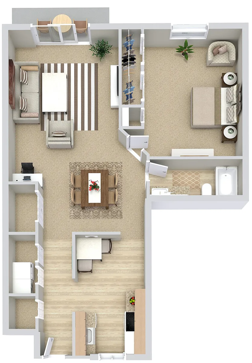 Floor plan 1 Bed | 1 Bath Lower