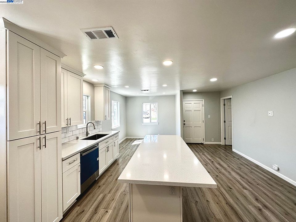 Kitchen and island