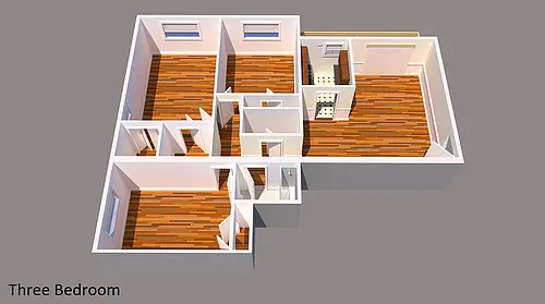 Floor plan 3 Bed 1 Bath