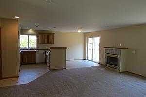 Front room with propane fireplace