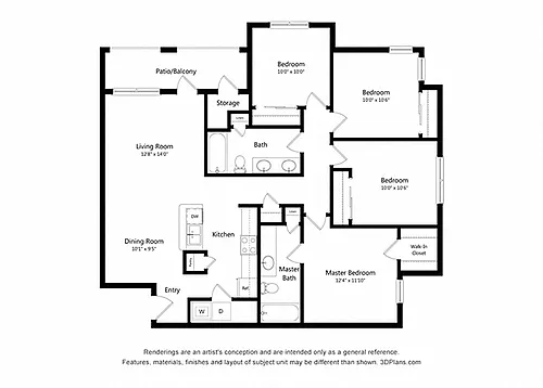 Floor plan Four Bedroom