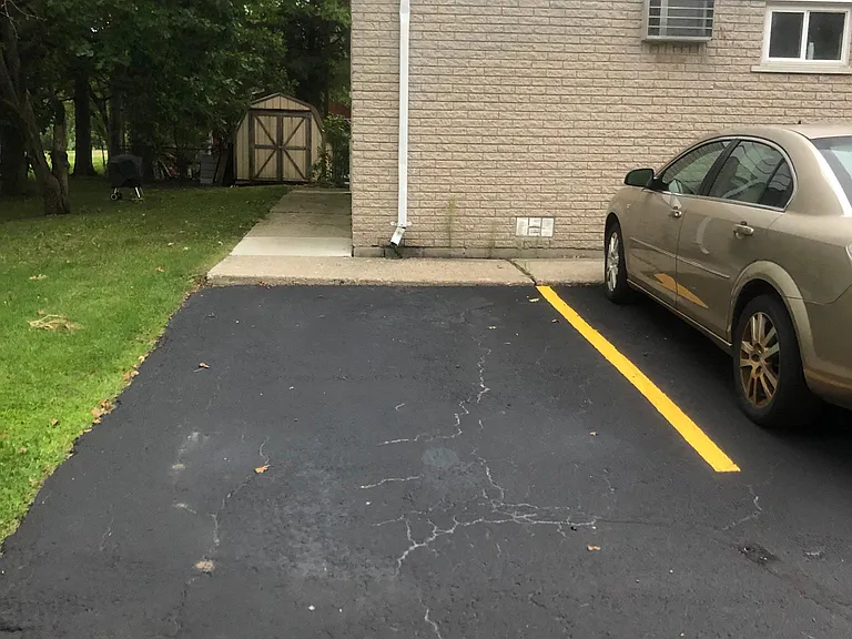 Well lit parking lot, close to the unit.