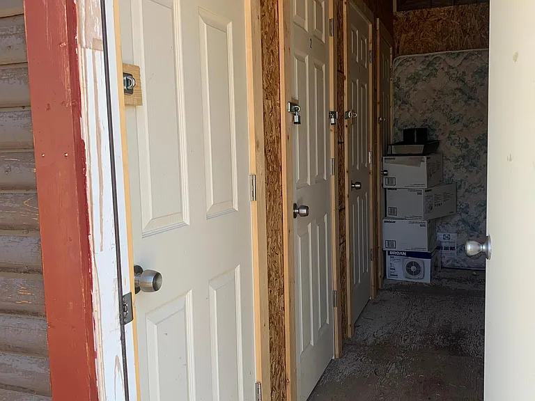 Storage unit included in rent.