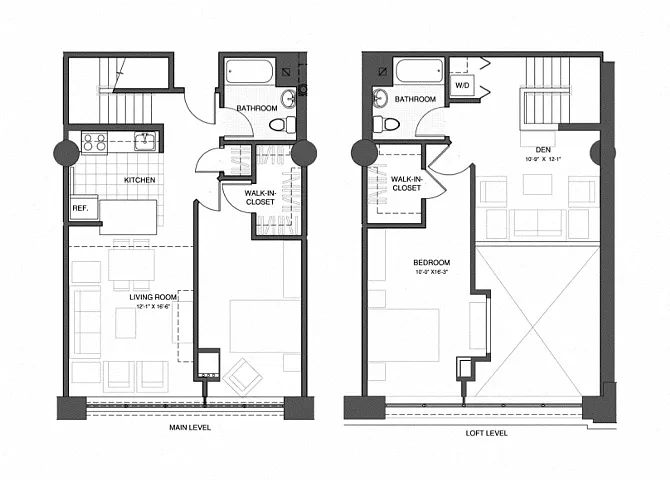 Floor plan 2 Bed/2 Bath Den