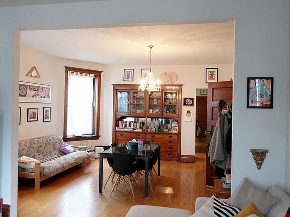Large windows give the spacious dining room natural light