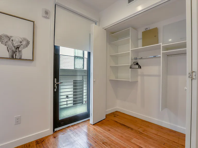 Guest bedrooms have custom, built in closets.