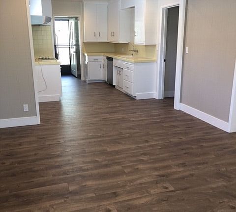 family room/dining room and kitchen