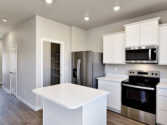 Each kitchen comes with stainless steel appliances included.