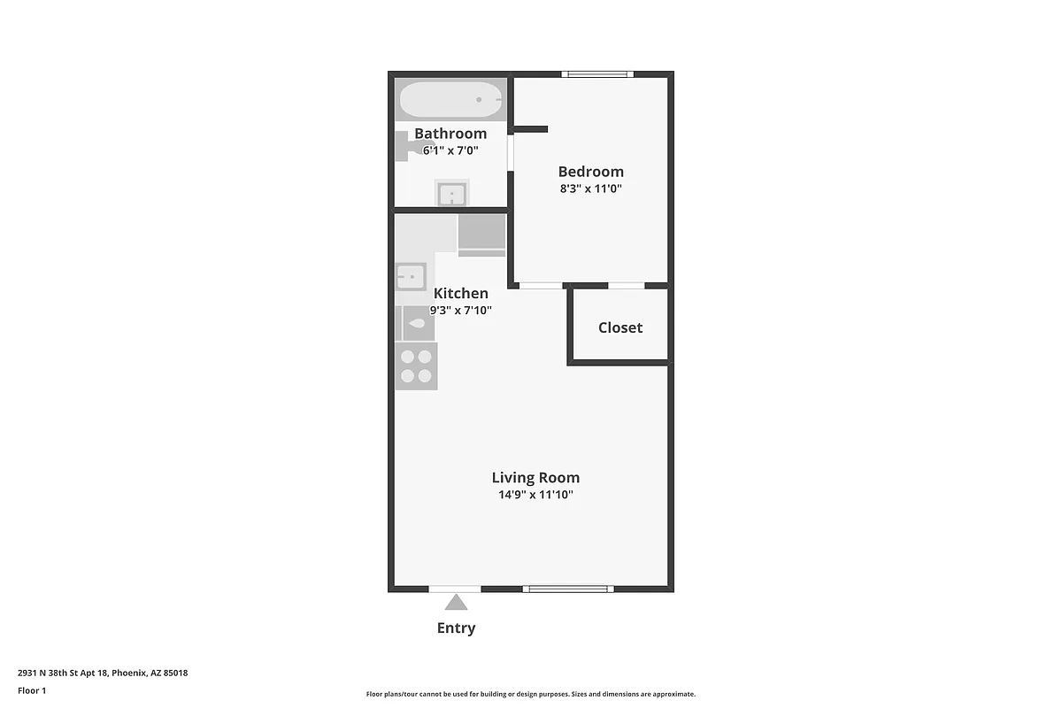 Floor plan One Bedroom
