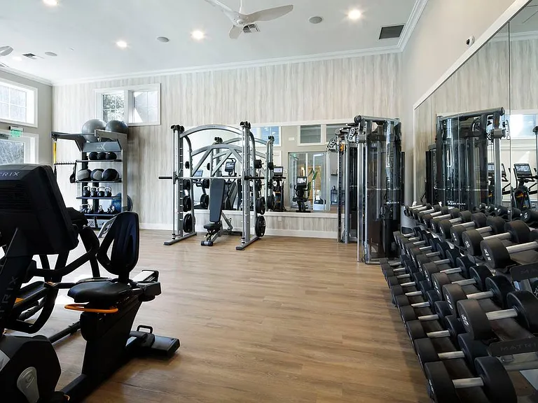 Fitness center with strength and cardio equipment