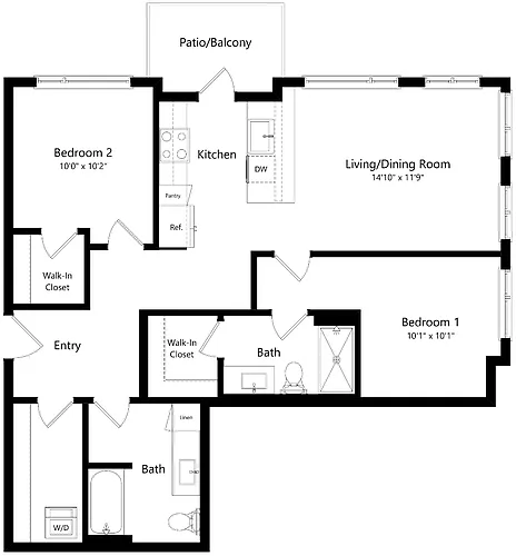 Floor plan Two Bedroom B5