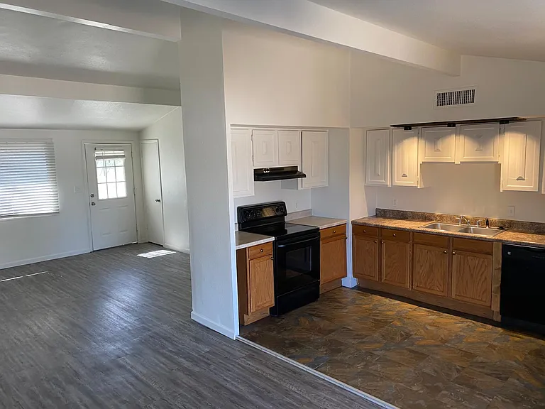 Kitchen looking at front door