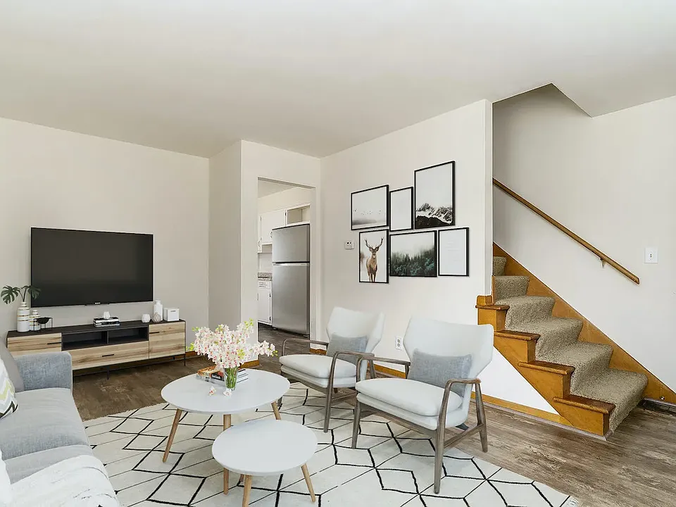 The large living area provides plenty of space for relaxing or entertaining guests