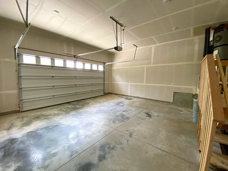 Large 2 car garage. Plenty of storage!