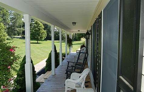 spacious front porch