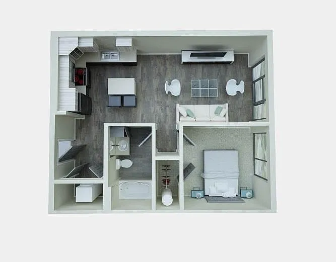 Floor plan Closed 1 Bedroom
