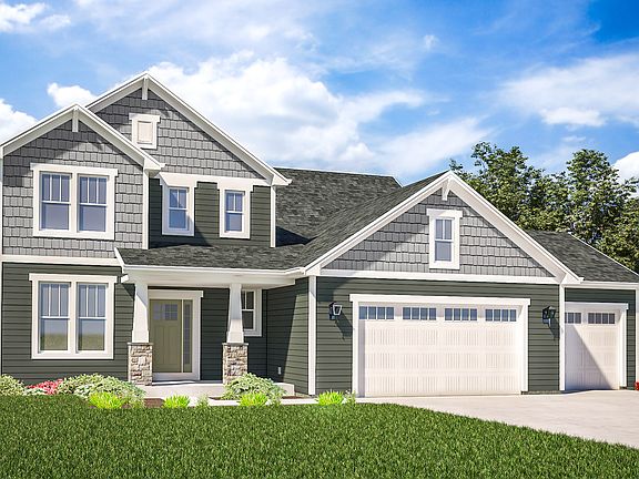 Julia Craftsman Elevation 3 Car