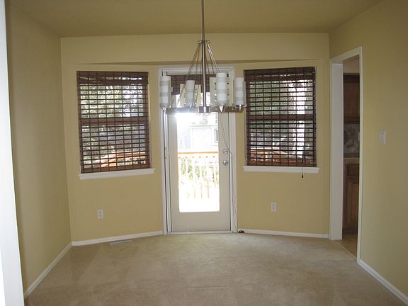 Dining room with walkout to deck