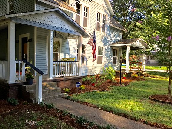 Landscaped corner lot