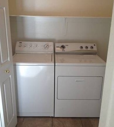 Washer and dryer on site