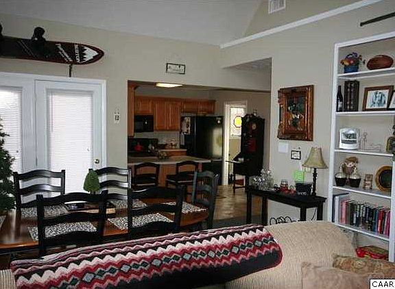 View from living room to kitchen