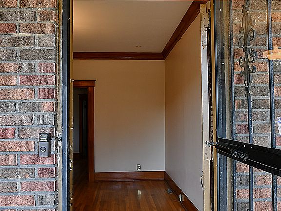 Front door into living room
