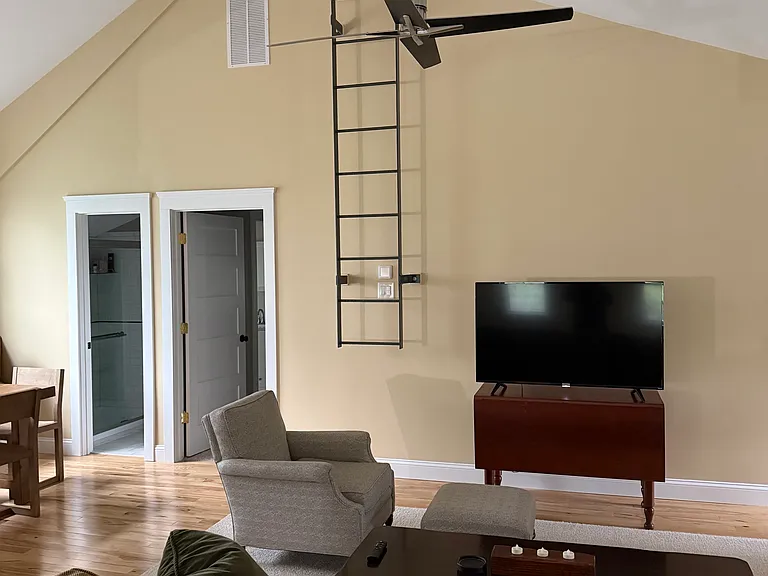 Open living room vaulted ceiling