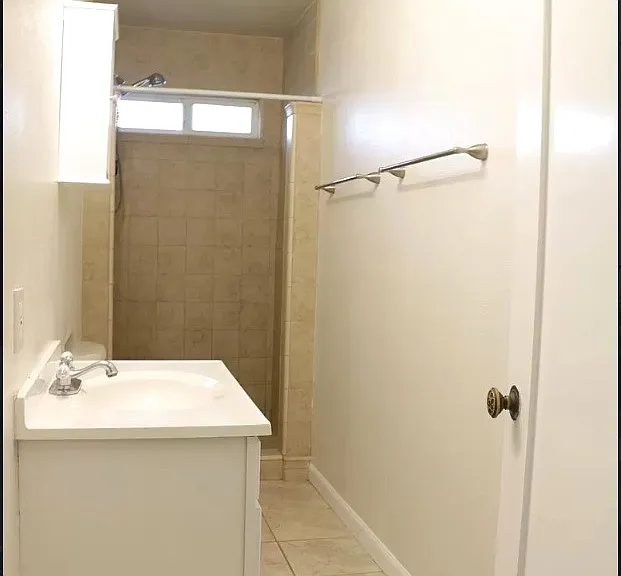 One of the three bathrooms