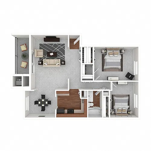 Floor plan 2 Bed 1 Bath