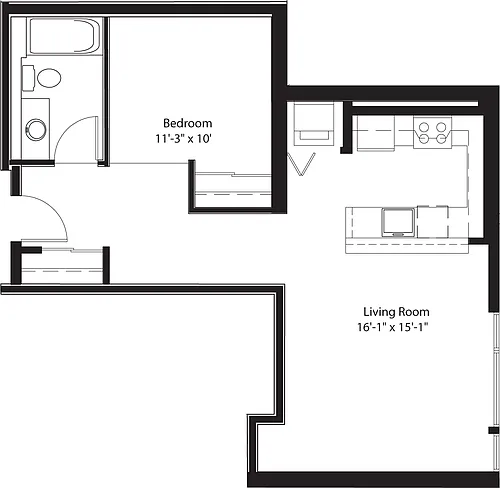 Floor plan Studio J