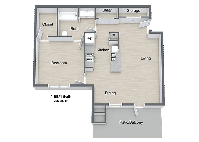 Floor plan One Bedroom