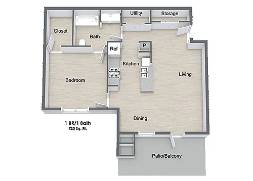 Floor plan One Bedroom