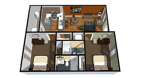 Floor plan 2x2C