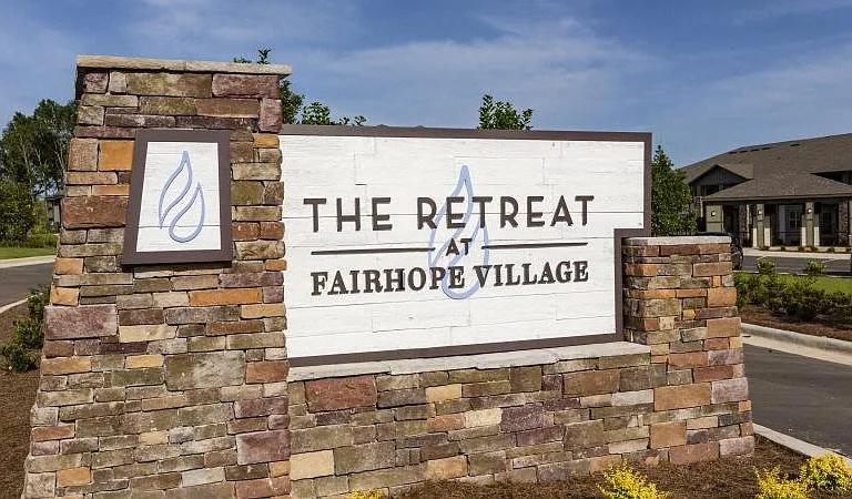 The Retreat at Fairhope Village entrance sign