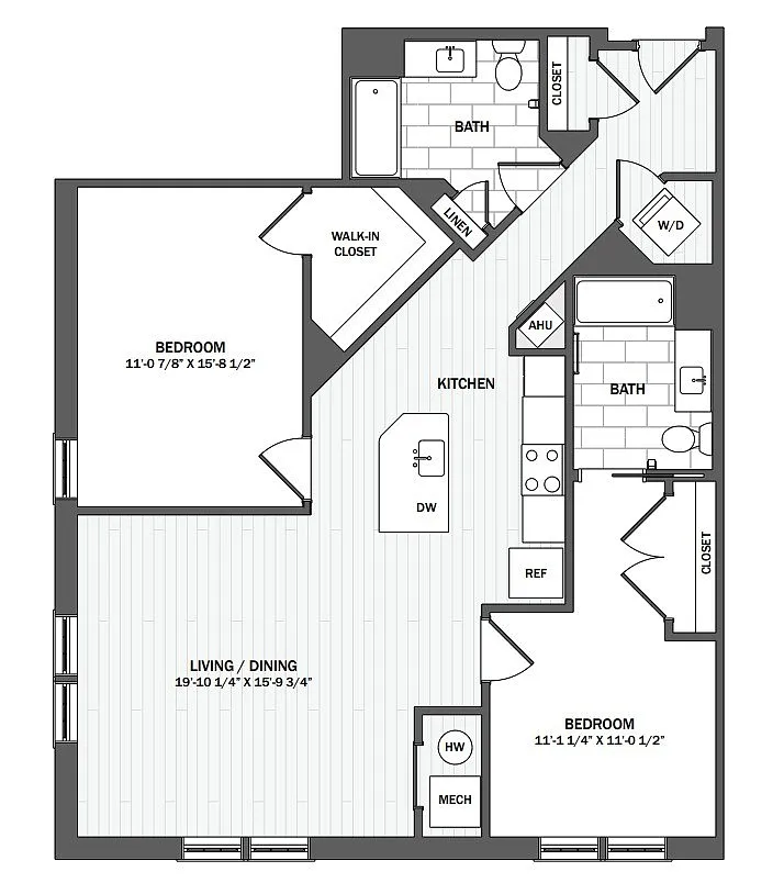 Floor plan 2Bed/2Bath-B5