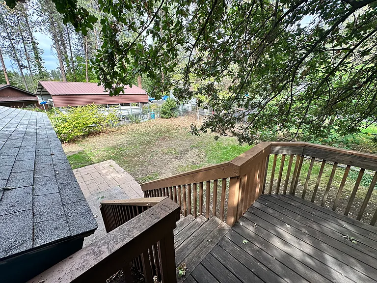 Backyard Deck just off the kitchen