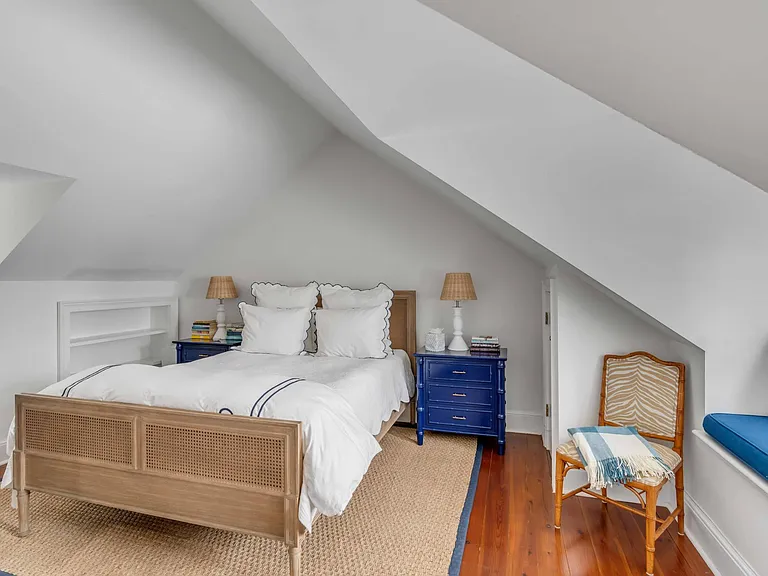 Fourth floor guest bedroom .