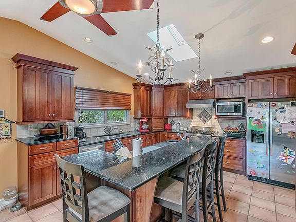 Kitchen island offers eating area
