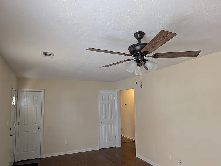 Living room with 2 coat closets