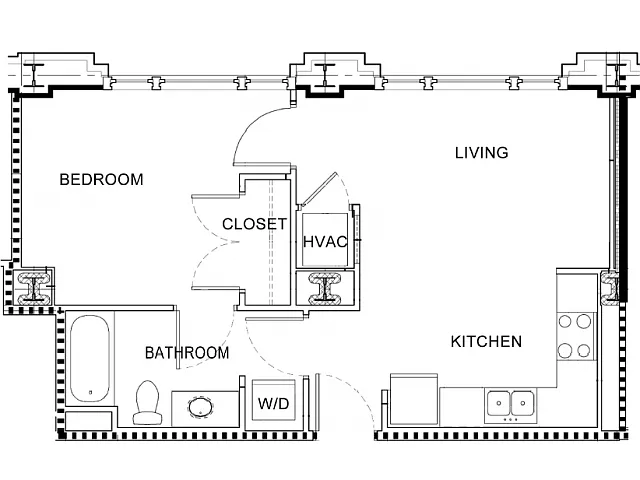 Floor plan 1 Bedroom