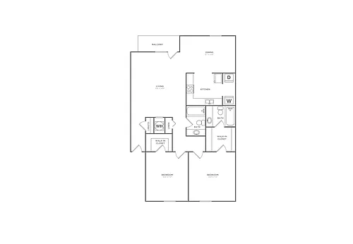 Floor plan White Oak (1060 SF)