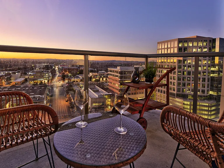 Spend the evening enjoying the sunset over downtown Austin