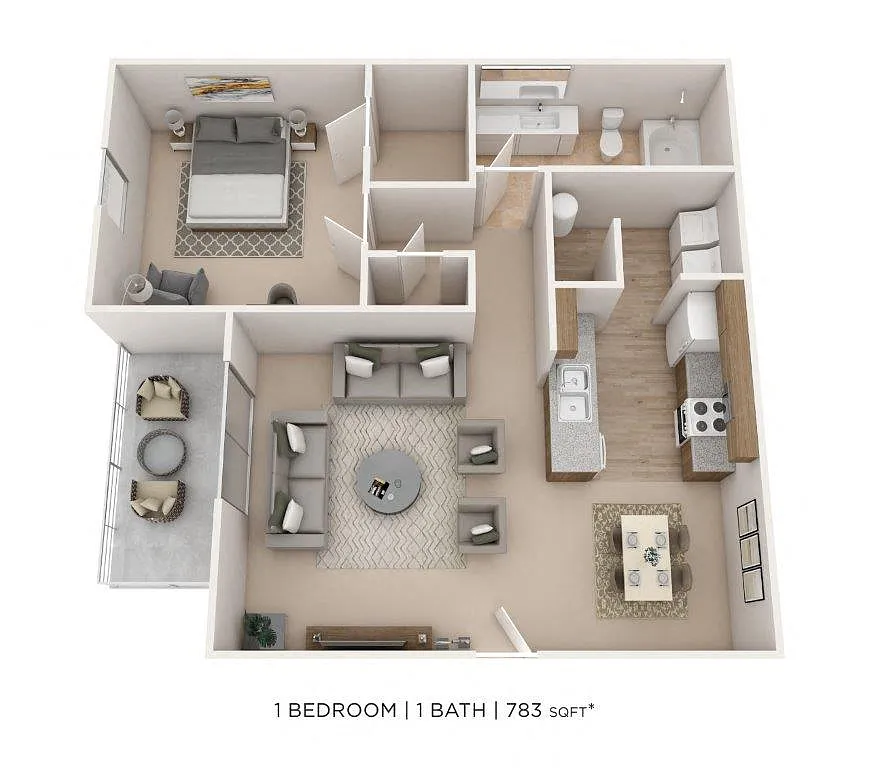 Floor plan One Bedroom