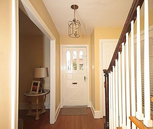 Entryway, mail comes to slot