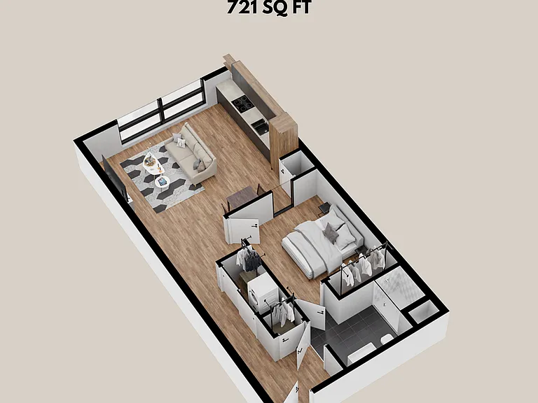 1 Bed 1 Bath 1 Bed 1 Bath