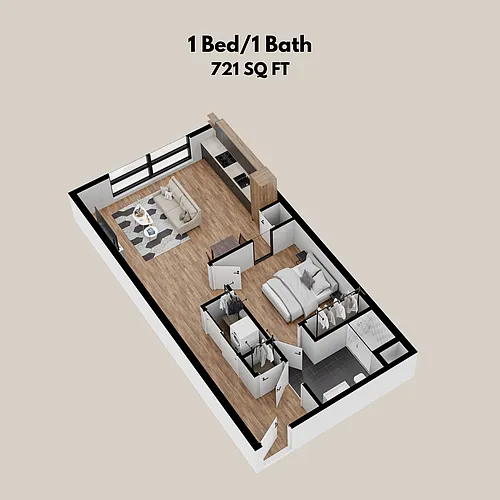 Floor plan 1 Bed