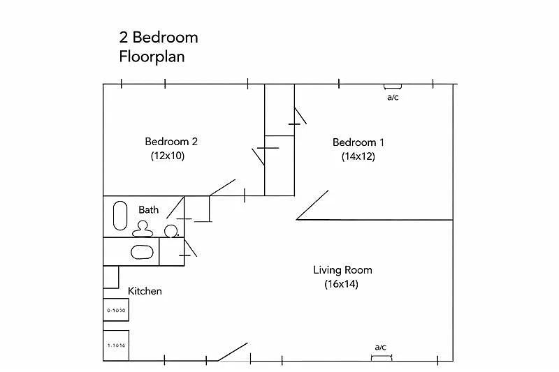Floor plan 2 Bedroom