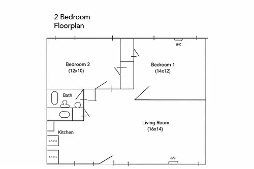 Floor plan 2 Bedroom