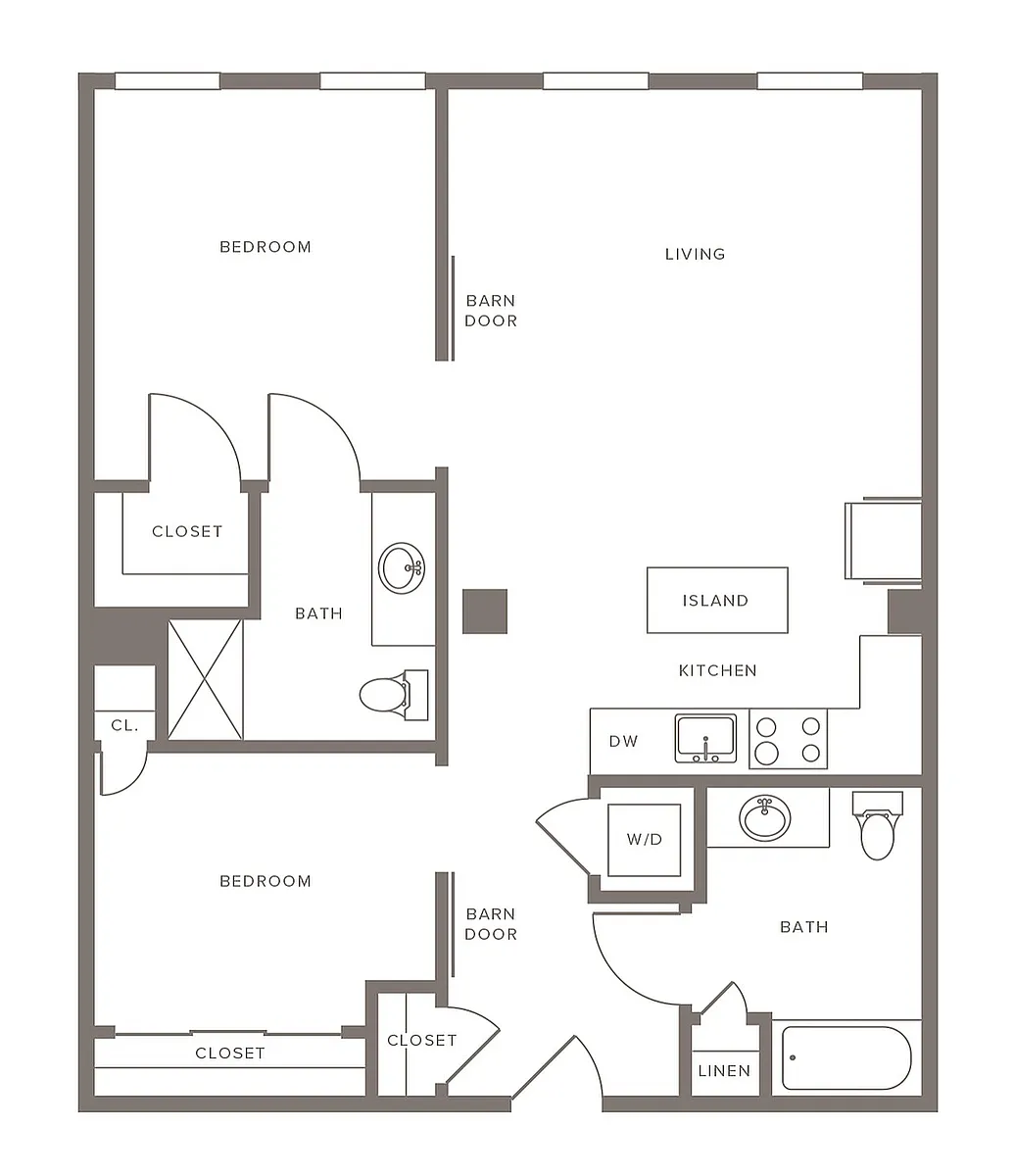 Floor plan B05 - Two Bedroom